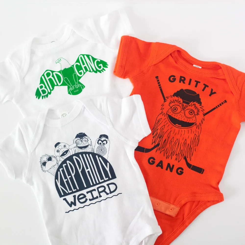 Bird Gang football baby tshirt, Philadelphia football onesie, eagle baby by exit343design