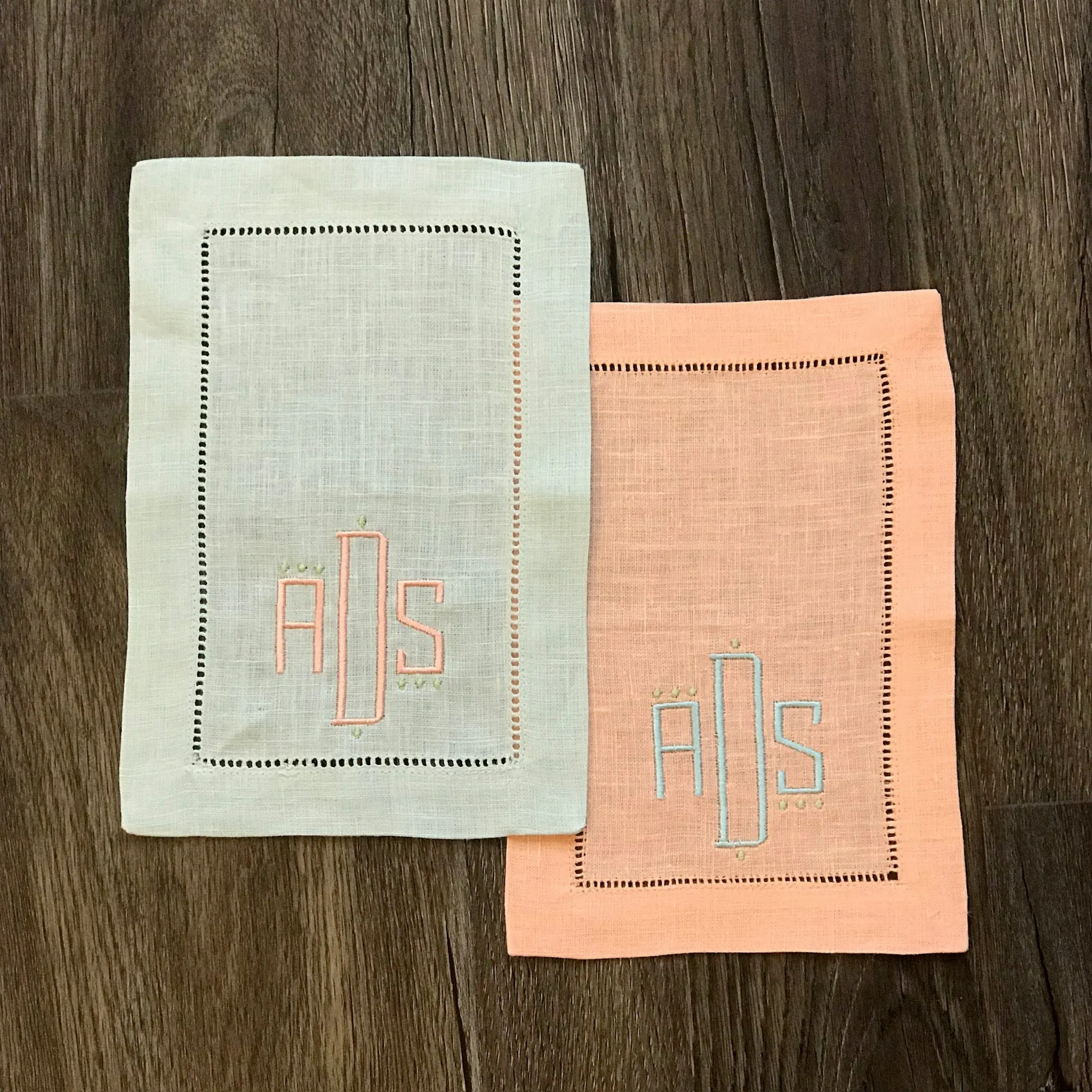 Festival Hemstitch Linen Cocktail Napkin-- 101 Colors Available