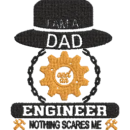 I-Am-an-Engineer-Dad - Father Embroidery Design