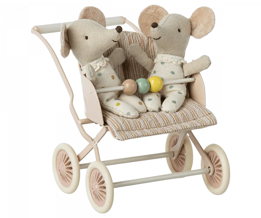 Maileg Mouse Stroller Rose BACK IN STOCK