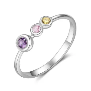 Personalized Mothers Ring - Three Custom Birthstones - Customized Gifts for Mother & Daughter or BFF