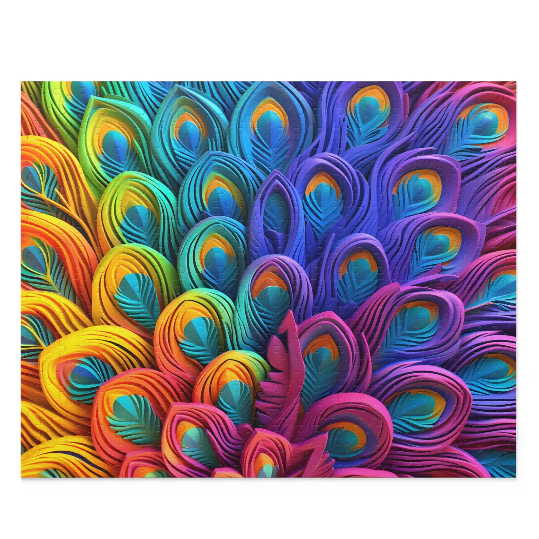 Puzzle, Peacock Feathers (120, 252, 500-Piece) awd-574