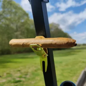 Three in One Golf Tool - Divot Fixer, Magnetic Ball Marker and Cigar Holder