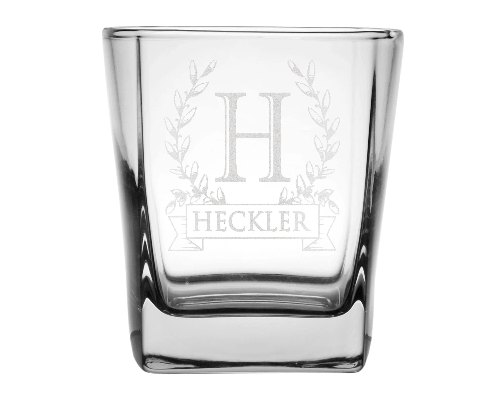 Whiskey Glasses Set of 1-4 Custom Bourbon Glasses Letter Monogram Set Personalized Whiskey Gift Set for Dad Monogrammed Scotch Glass Gifts